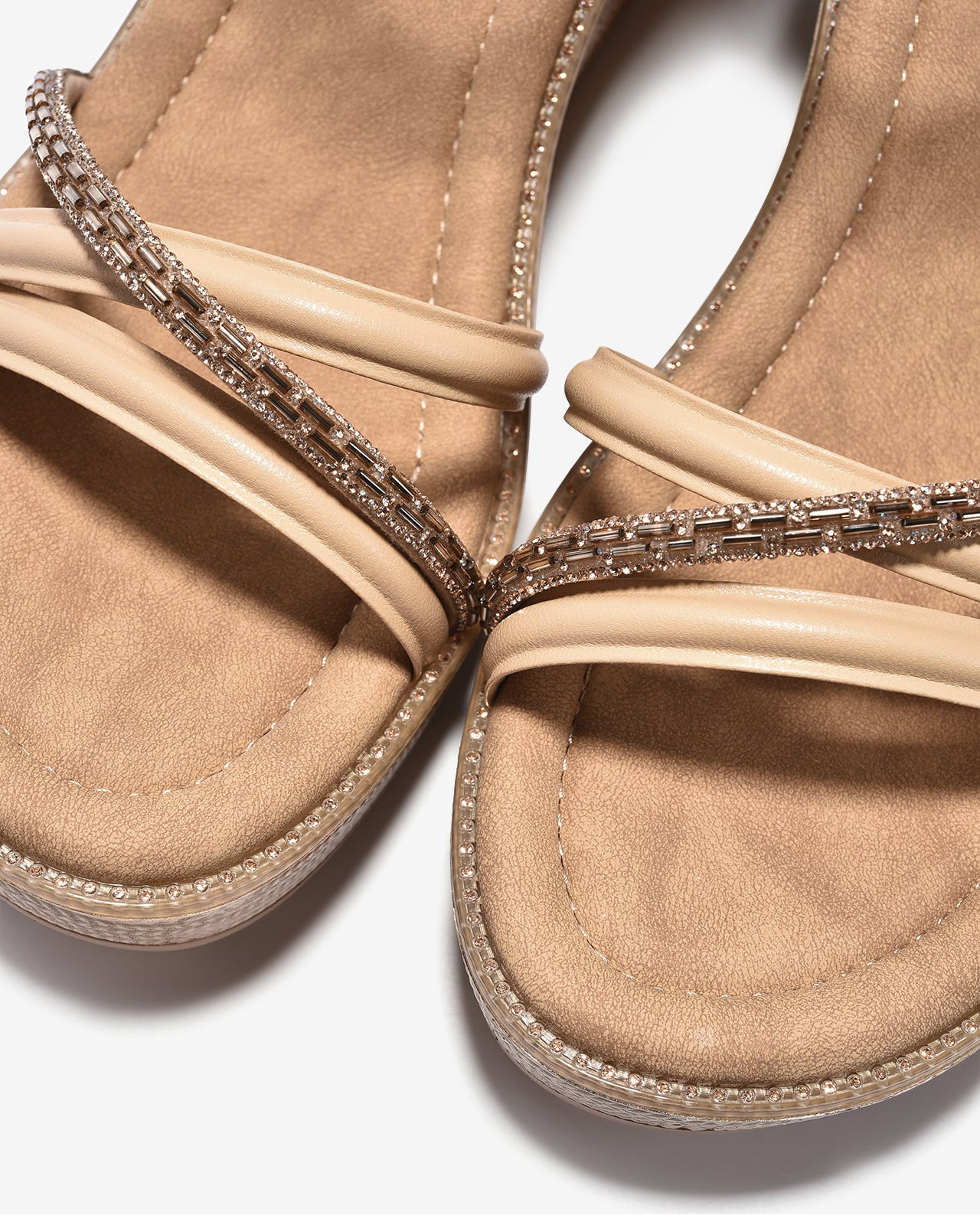 Giày Sandal Xuồng Zuciani Quai Đá Lấp Lánh-SCM15-Cafe Color2