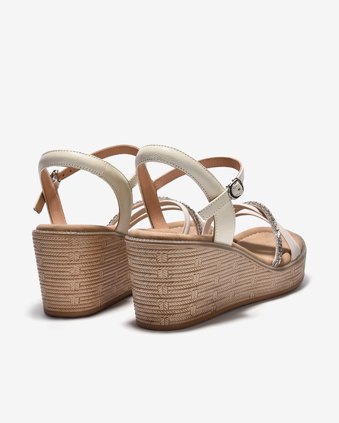 Giày Sandal Xuồng Zuciani Quai Đá Lấp Lánh-SCM15-Trắng Color2