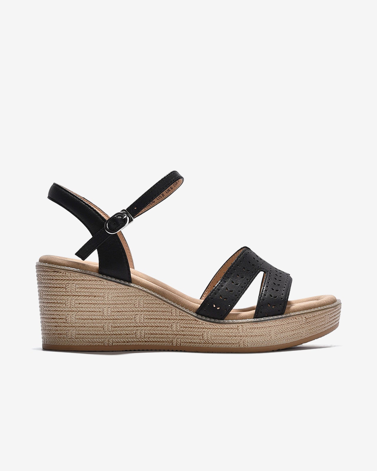 Giày Sandal Xuồng Zuciani Quai Chữ H Cách Điệu-SMD06-Đen Color2First