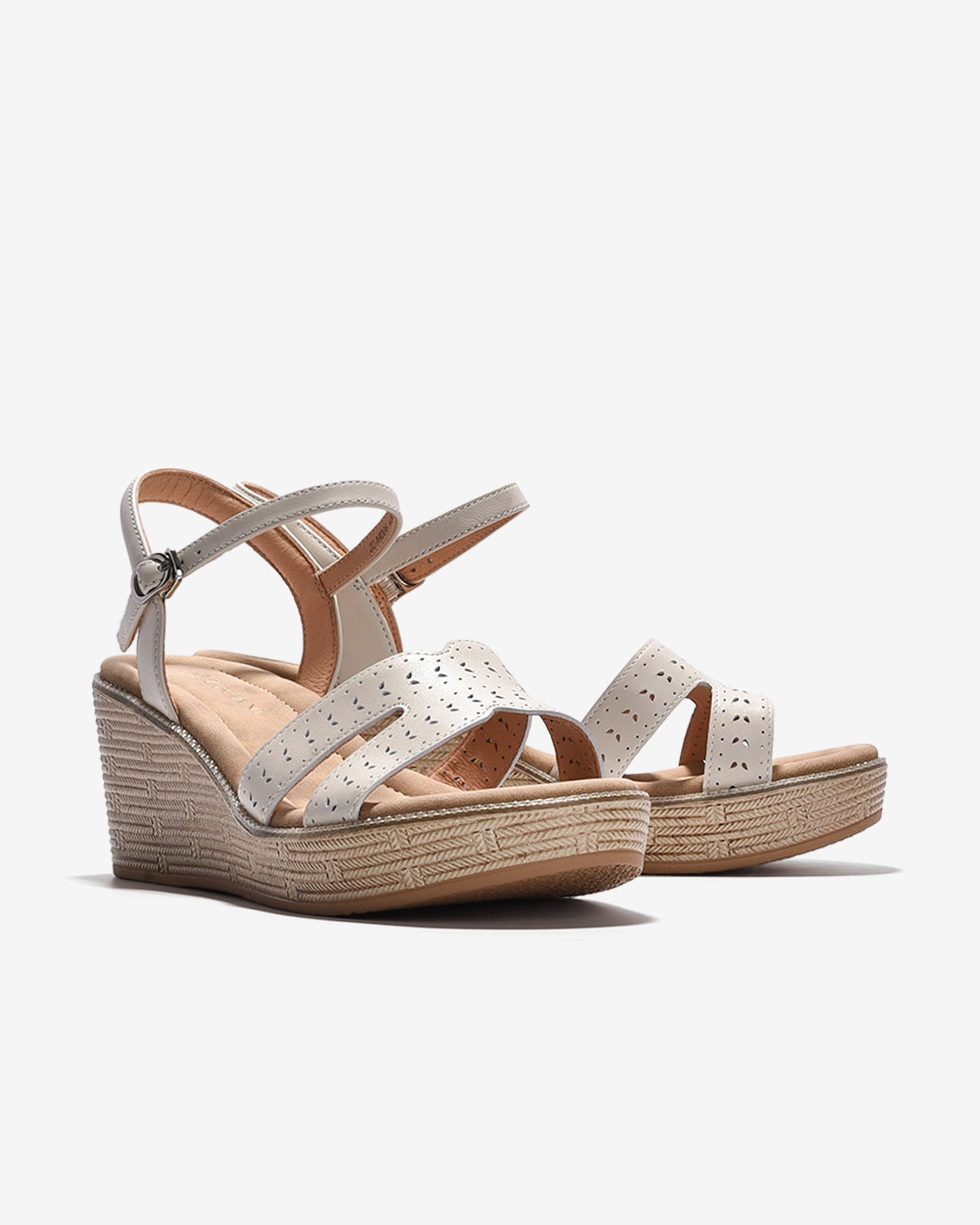 Giày Sandal Xuồng Zuciani Quai Chữ H Cách Điệu-SMD06-Trắng Color1