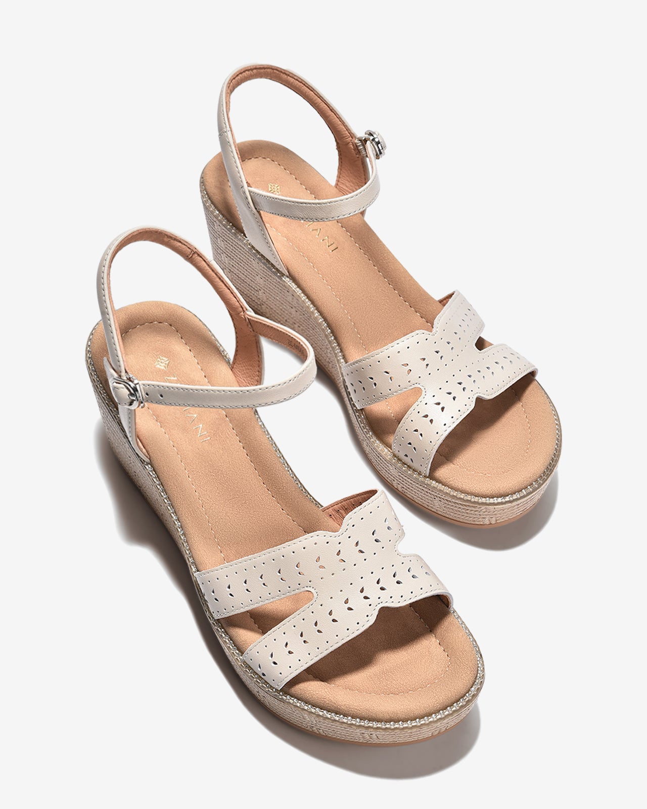 Giày Sandal Xuồng Zuciani Quai Chữ H Cách Điệu-SMD06-Trắng Color2