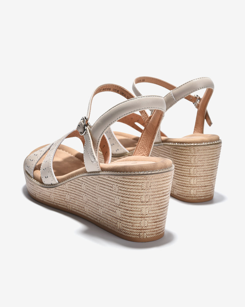 Giày Sandal Xuồng Zuciani Quai Chữ H Cách Điệu-SMD06-Trắng Color2