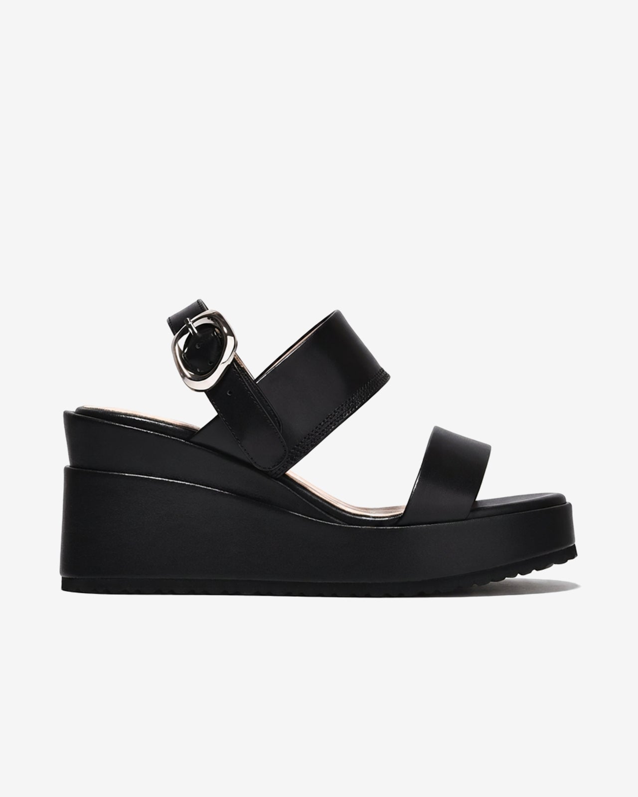 Sandal Xuồng Zuciani Đế 9CM Quai Đôi-SSD01Đen Color2First