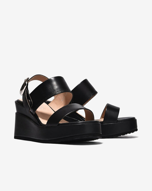 Sandal Xuồng Zuciani Đế 9CM Quai Đôi-SSD01Đen Color1