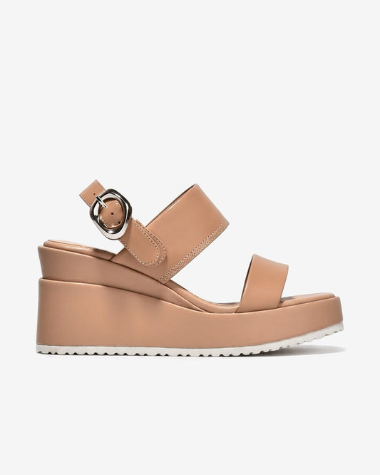 Sandal Xuồng Zuciani Đế 9CM Quai Đôi-SSD01Kem Color1First