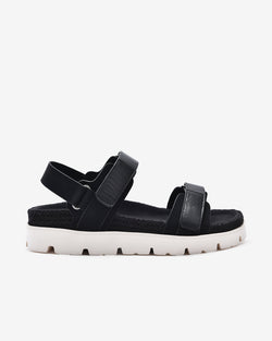Giày Sandals Zucia Quai Dán Đế Phối Cói-STH92-Đen Color1First