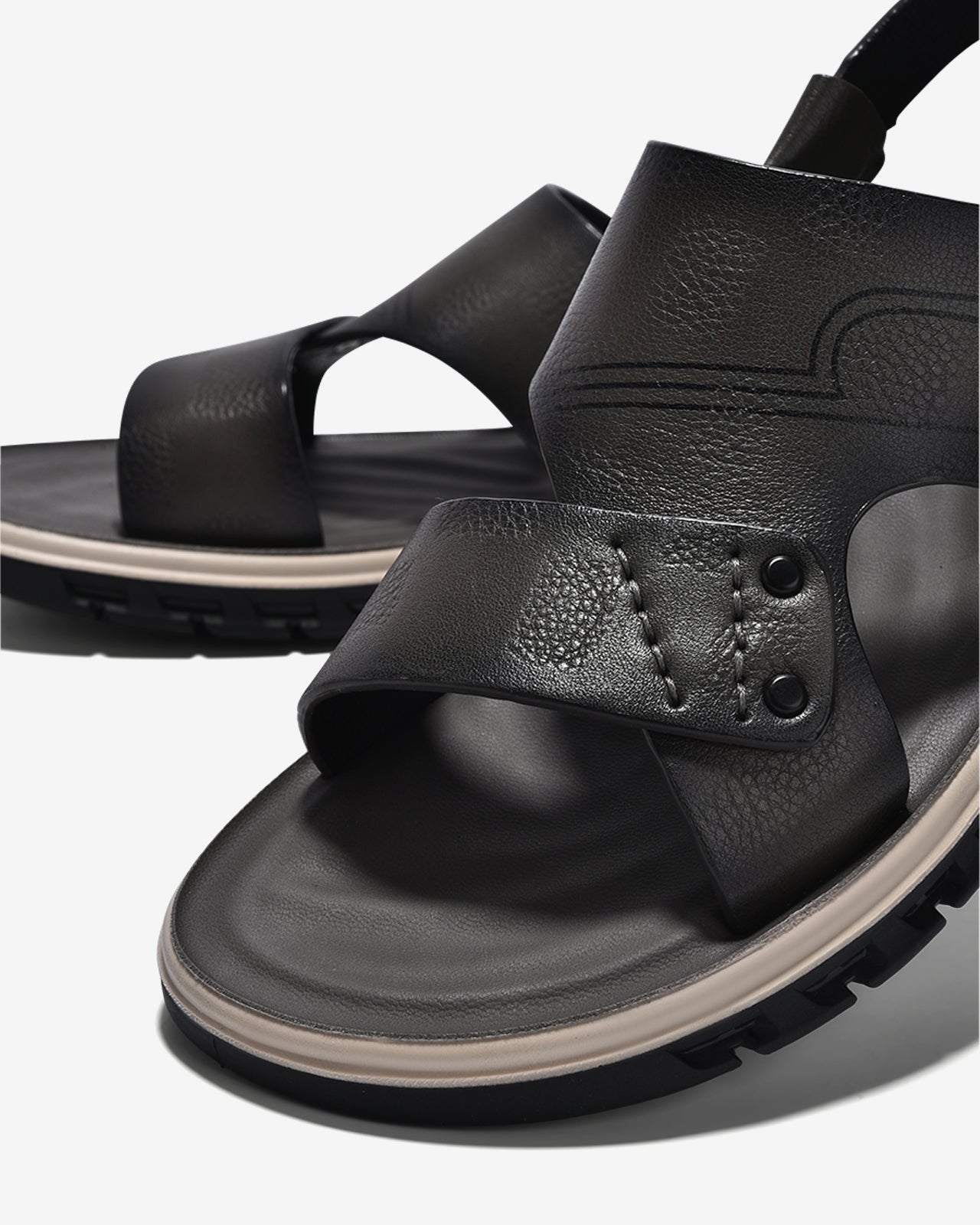 Giày Sandal Nam Zuciani Viền Đế Trắng-SCF66-Xám Color2