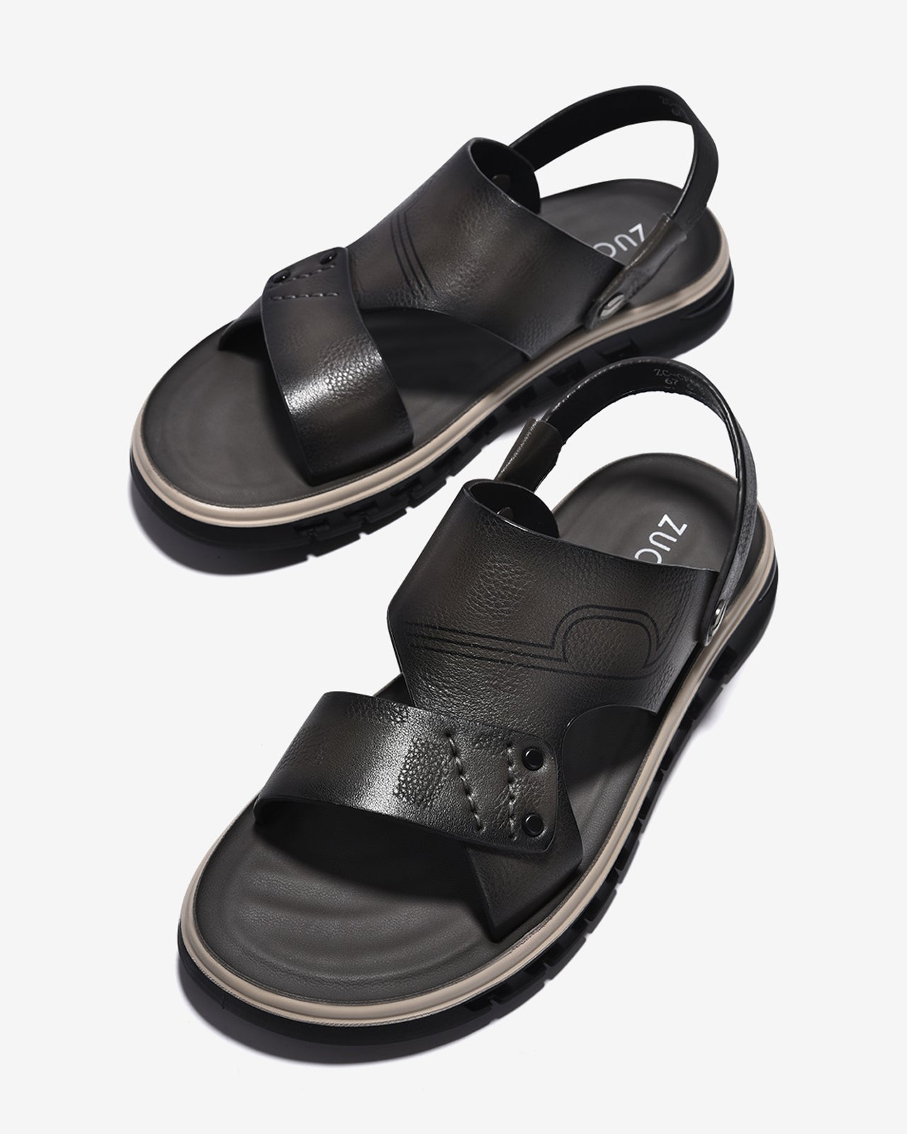 Giày Sandal Nam Zuciani Viền Đế Trắng-SCF66-Xám Color2