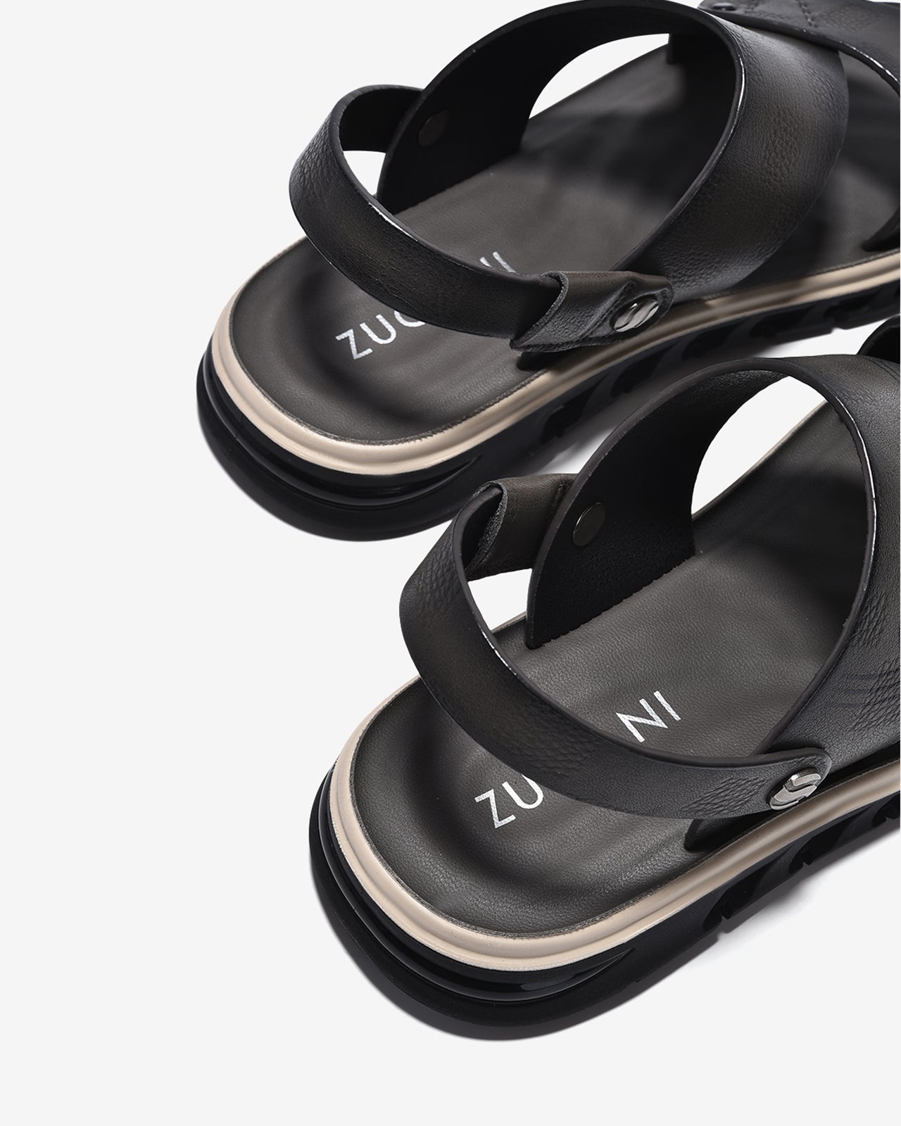 Giày Sandal Nam Zuciani Viền Đế Trắng-SCF66-Xám Color1