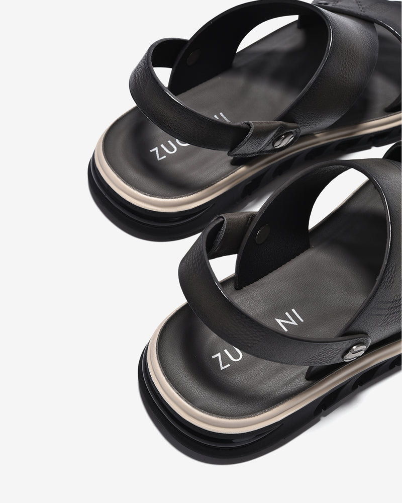 Giày Sandal Nam Zuciani Viền Đế Trắng-SCF66-Xám Color2