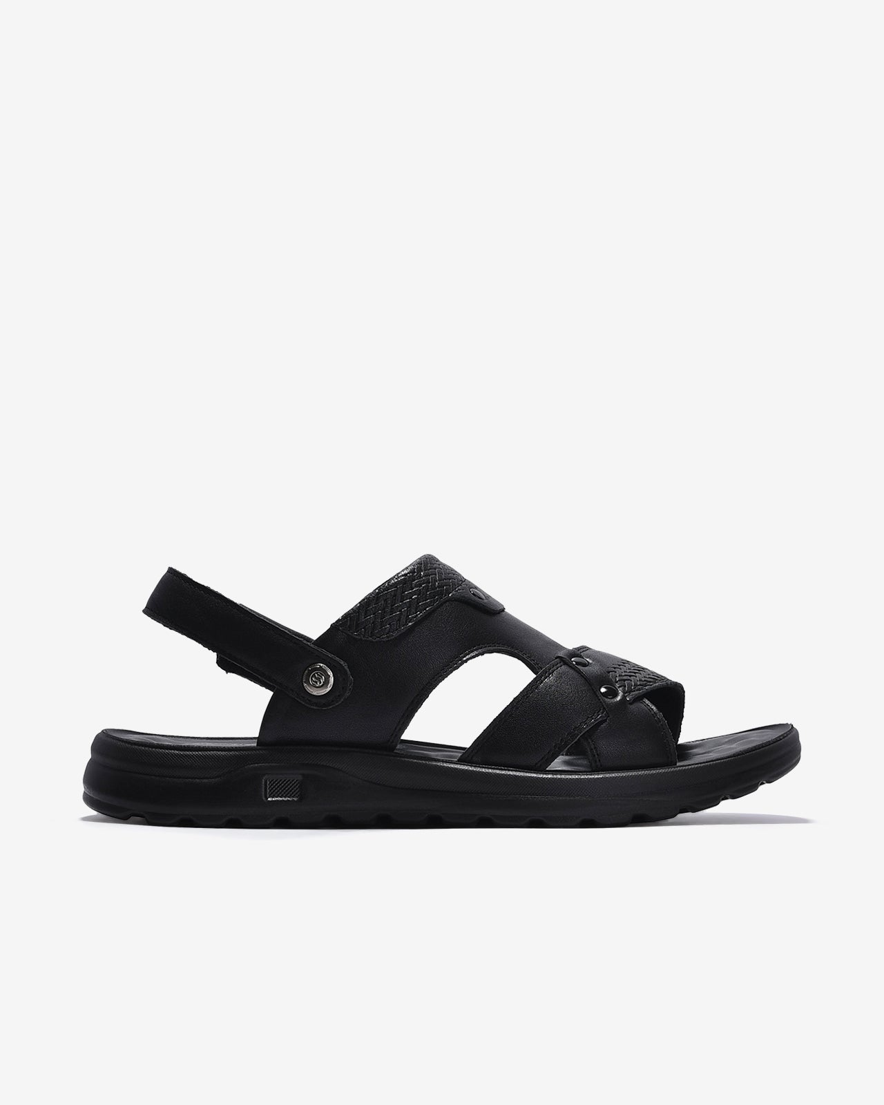 Sandal Nam Zuciani Da Mềm Quai Bản To-SRD62-Đen Color2First