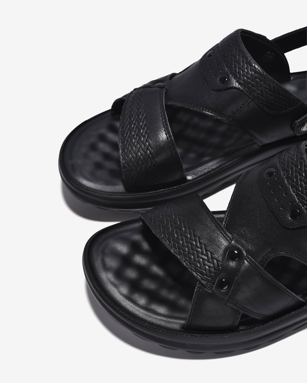 Sandal Nam Zuciani Da Mềm Quai Bản To-SRD62-Đen Color2