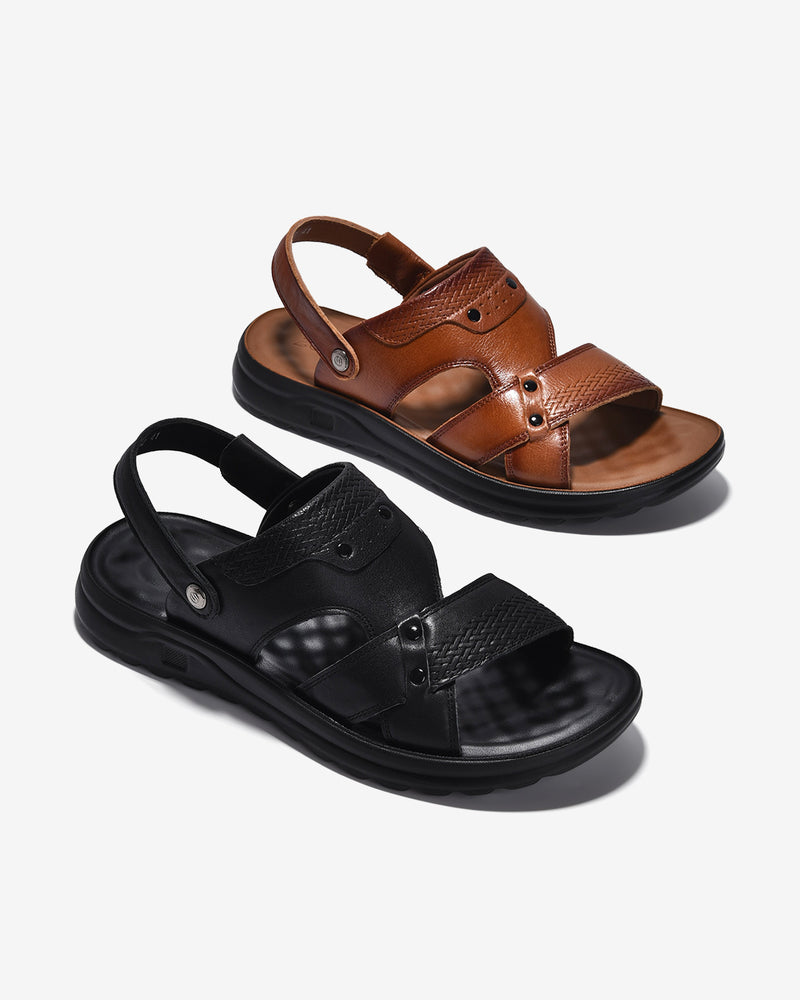 Sandal Nam Zuciani Da Mềm Quai Bản To-SRD62-Đen Color2