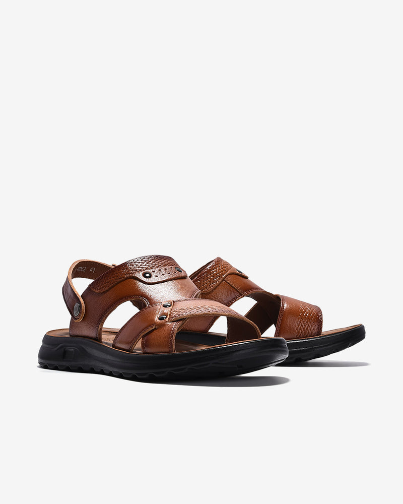 Sandal Nam Zuciani Da Mềm Quai Bản To-SRD62-Nâu Color1