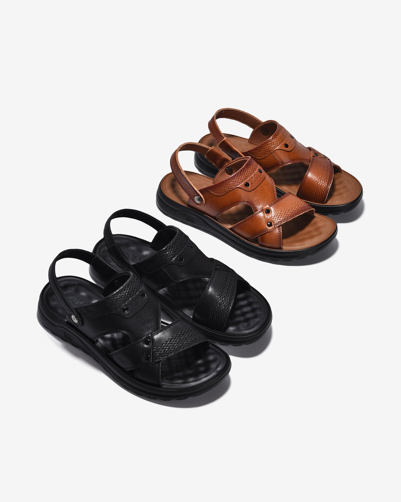 Sandal Nam Zuciani Da Mềm Quai Bản To-SRD62-Nâu Color1