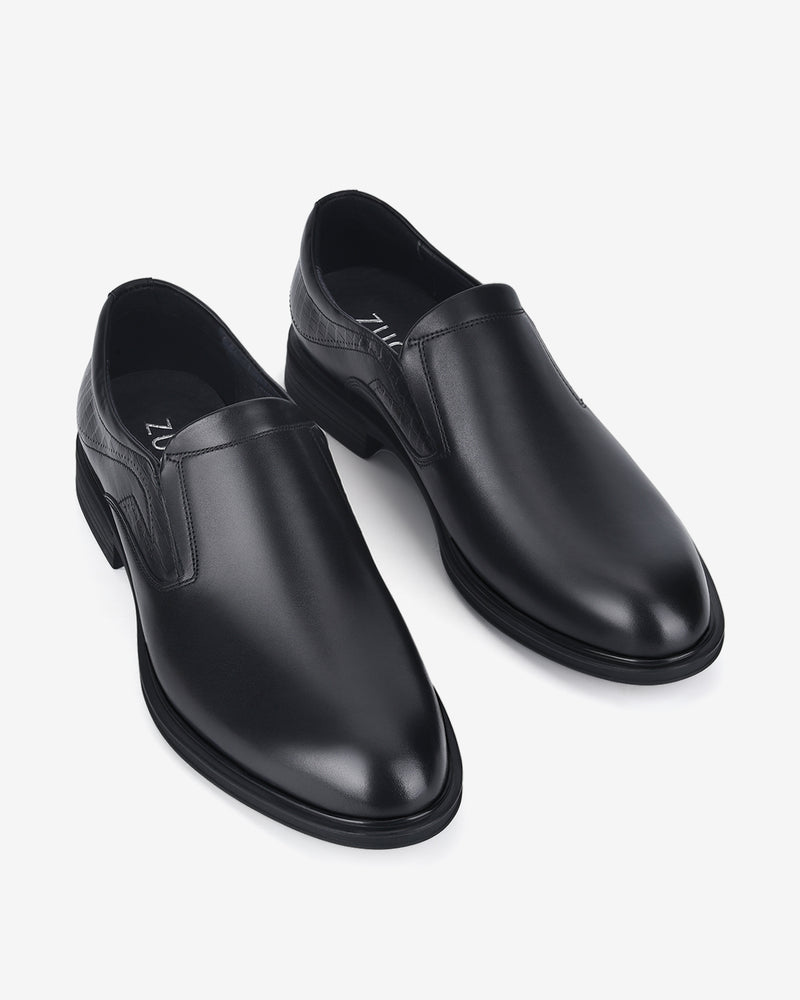 Giày Tây Nam Zuciani Slip-on Da Trơn Đục Lỗ-GCF35Đen Color2