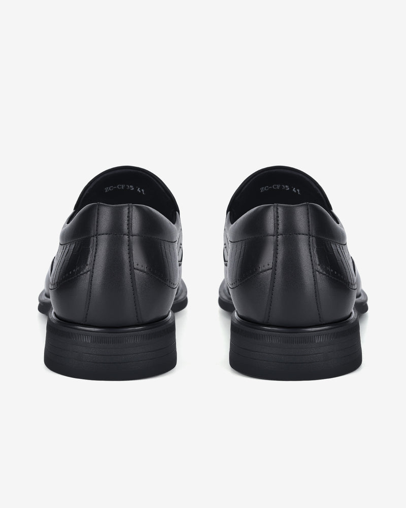 Giày Tây Nam Zuciani Slip-on Da Trơn Đục Lỗ-GCF35Đen Color2