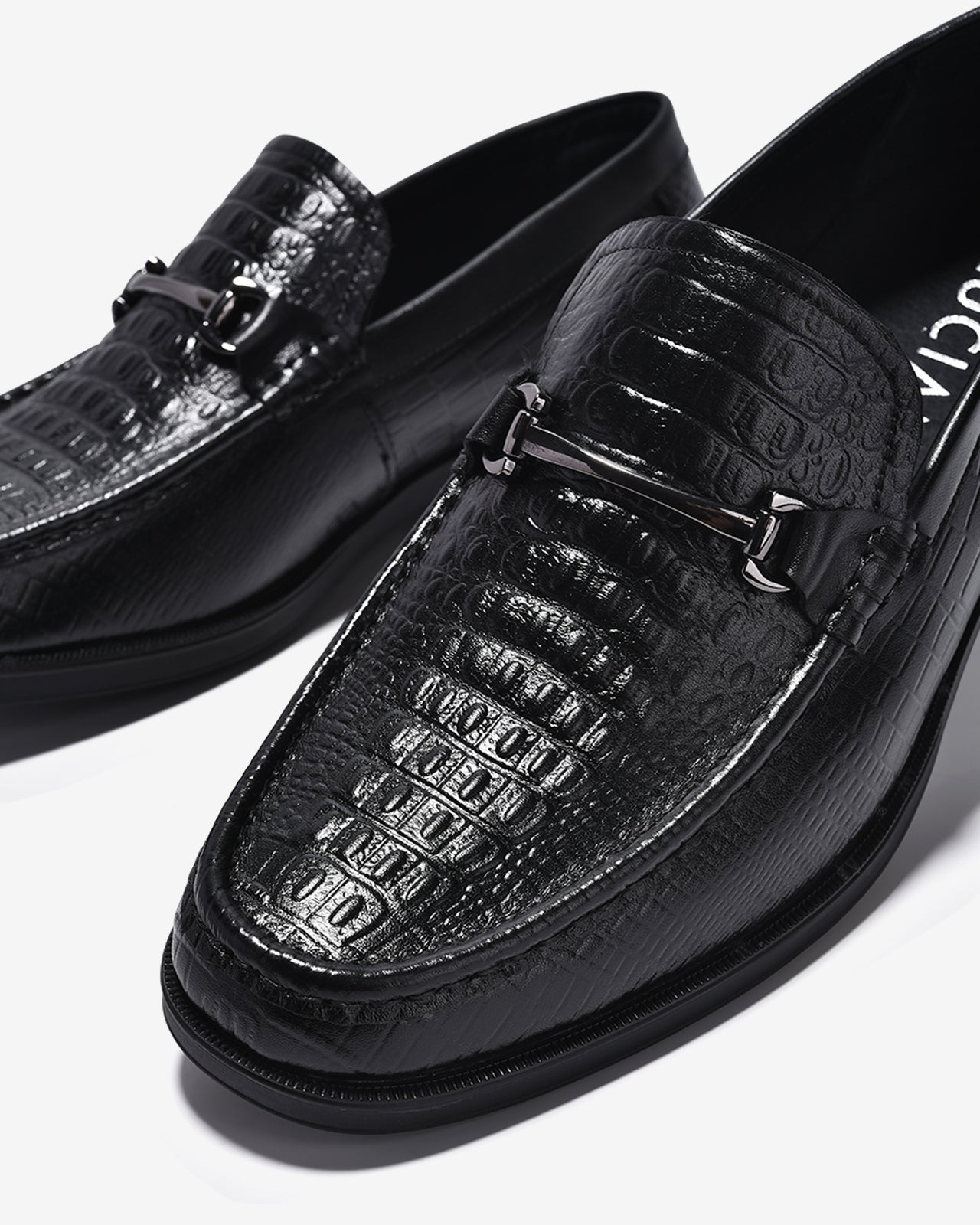 Giày Tây Nam Zuciani Dập Vân Kết Hợp Khoá Kim Loại-GCF78-Đen Color1