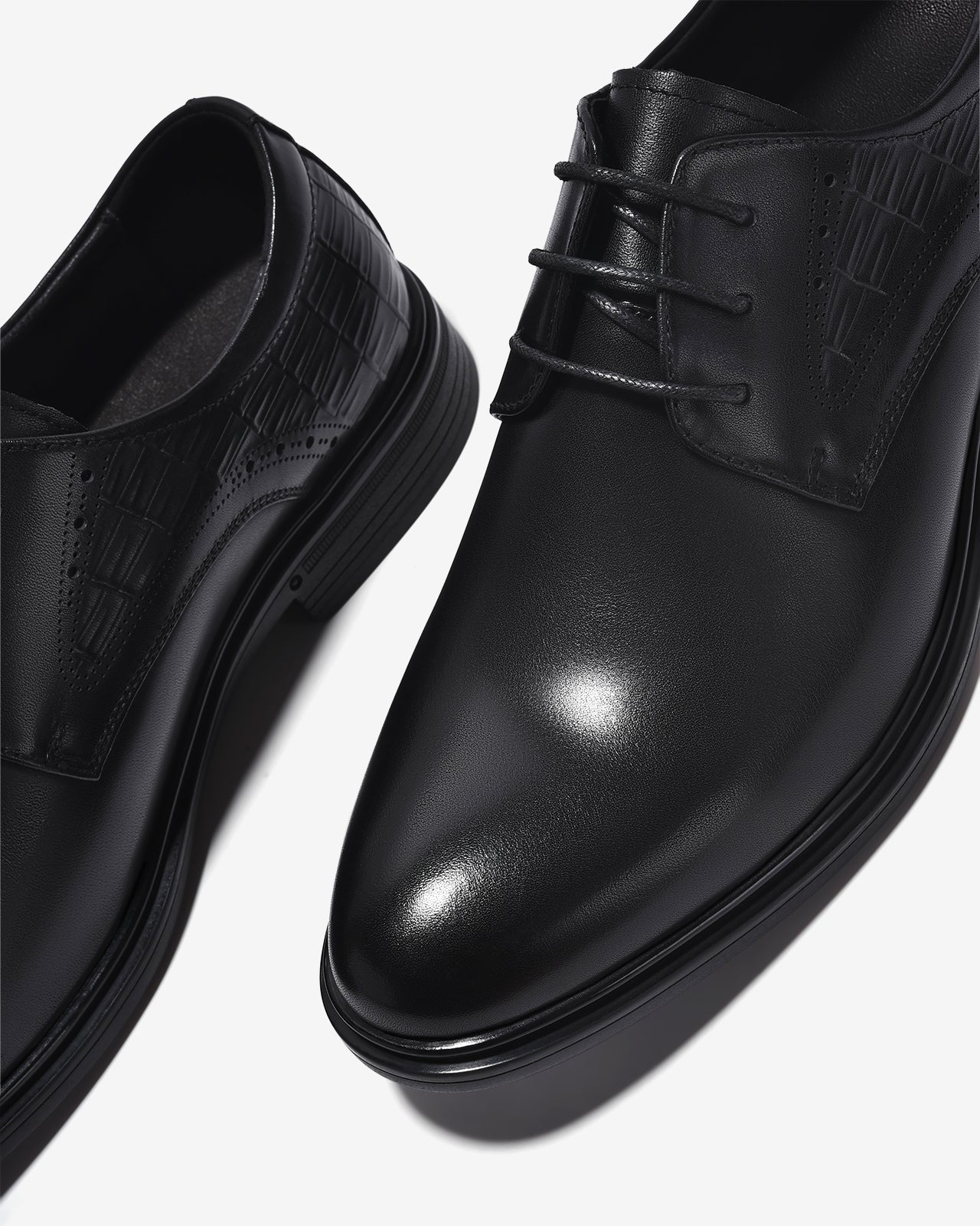 Giày Tây Nam Zuciani Derby Phối Vân-GRD57-Đen Color1