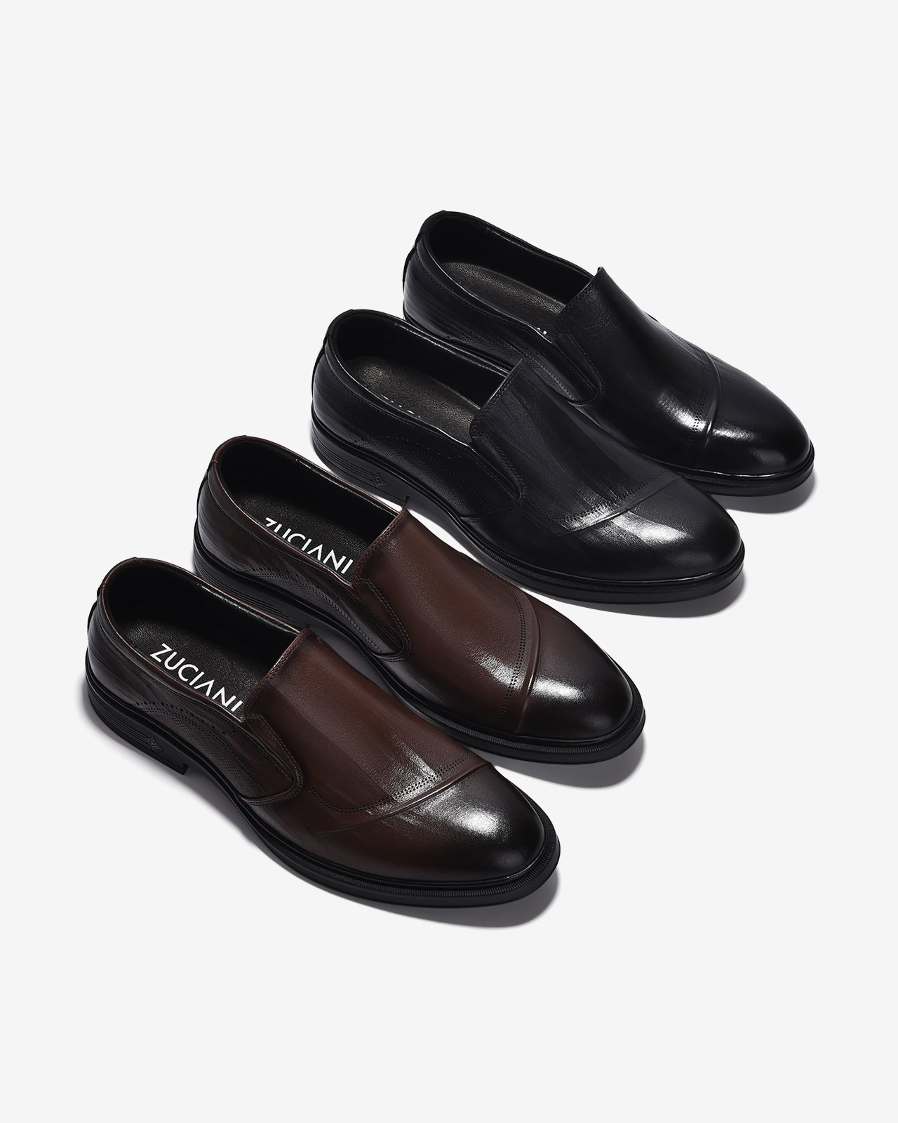 Giày Tây Nam Zuciani Không Dây Lịch Lãm-GRD64-Đen Color2