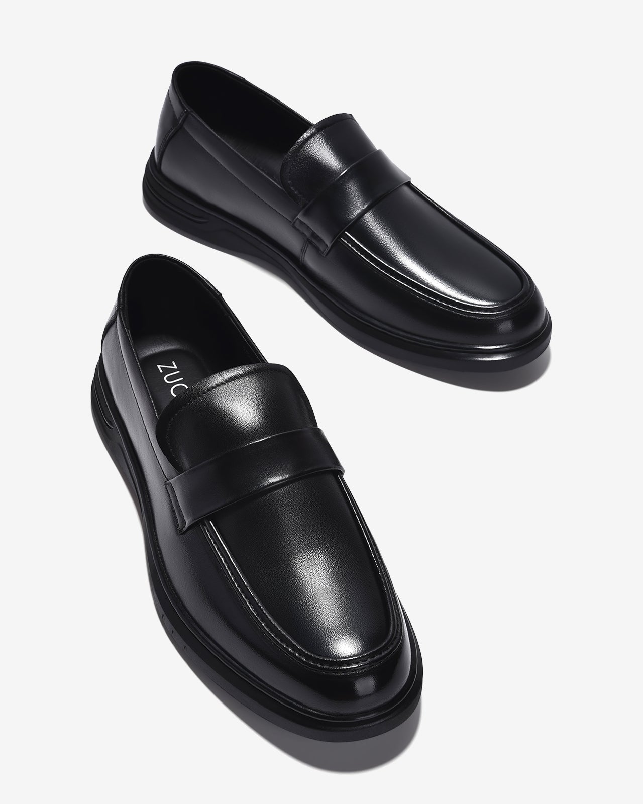 Giày Tây Nam Zuciani Kiểu Penny Tinh Giản-GRD67-Đen Color1