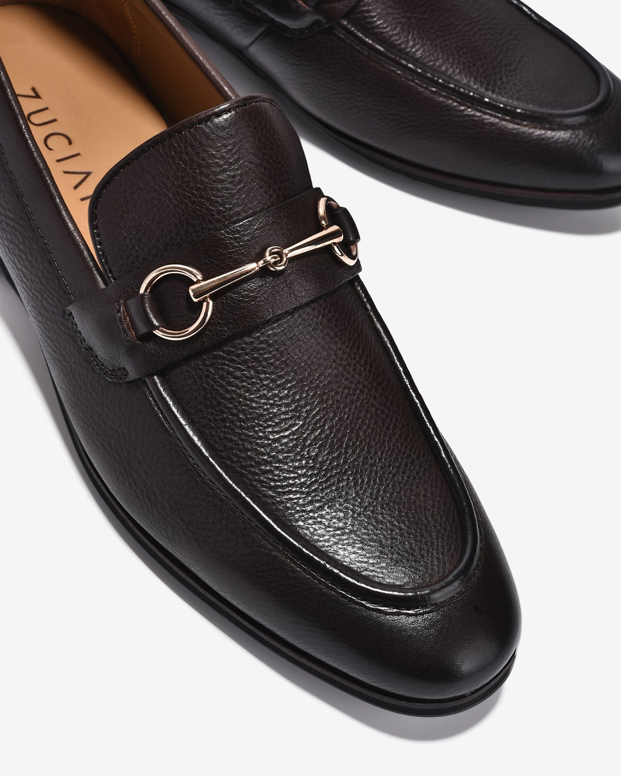 Giày Tây Nam Zuciani Quai Ngang Khoá kim Loại-GRW01-Nâu Color1