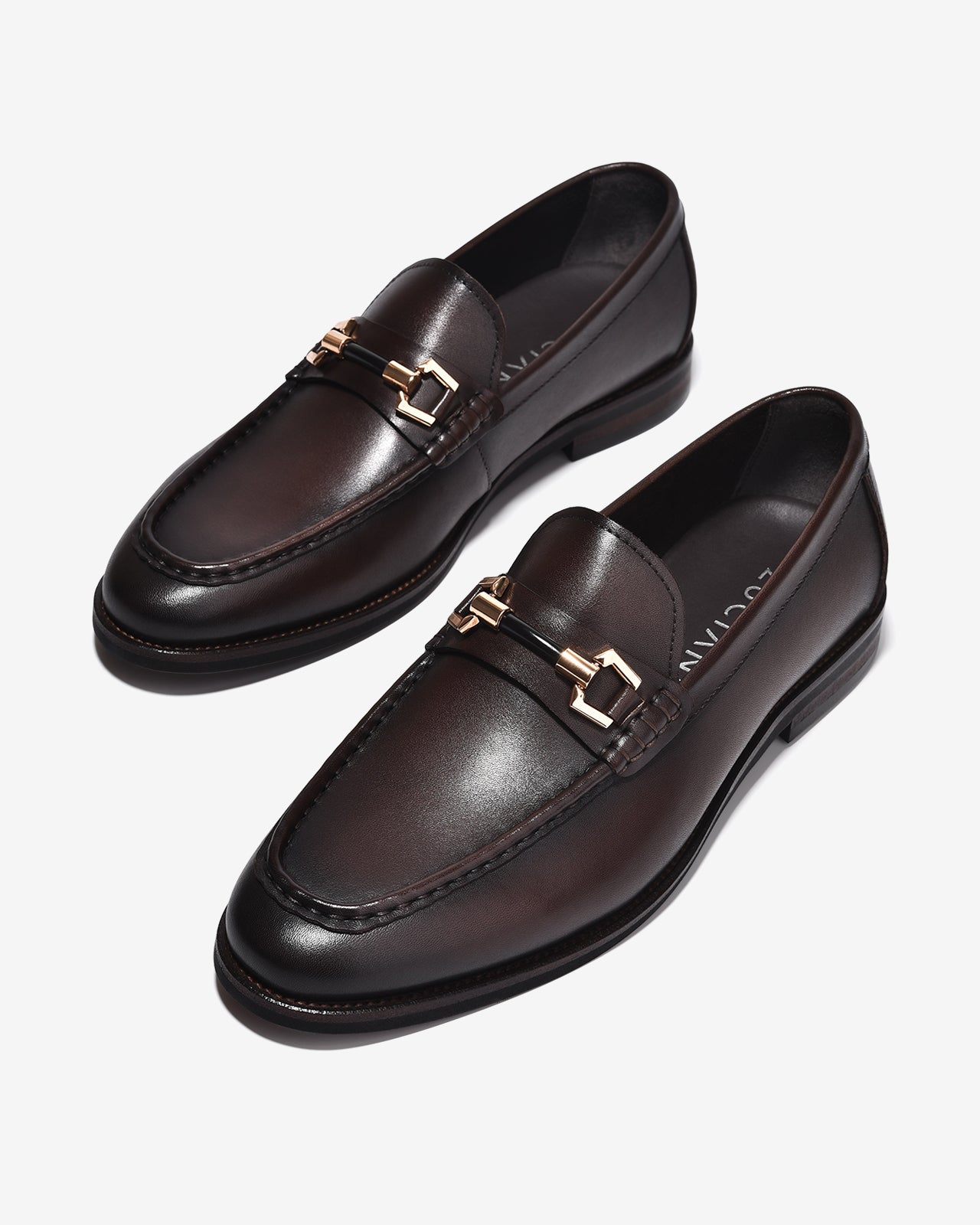 Giày Tây Loafer Zuciani Phối Khóa Mạ Vàng-GRW19-Nâu Color1