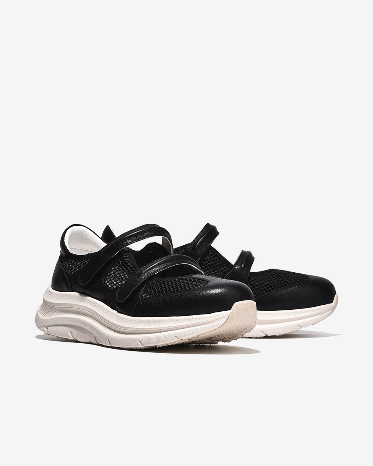 Giày Thể Thao Nữ Zuciani Quai Dán Phối Lưới-GCM43-Đen Color2