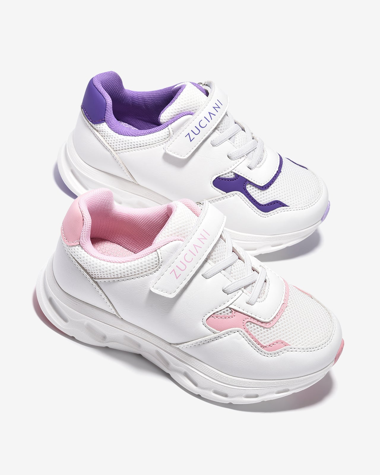 Giày Thể Thao Zuciani Trẻ Em Quai Dán-GXR15-Hồng Color1