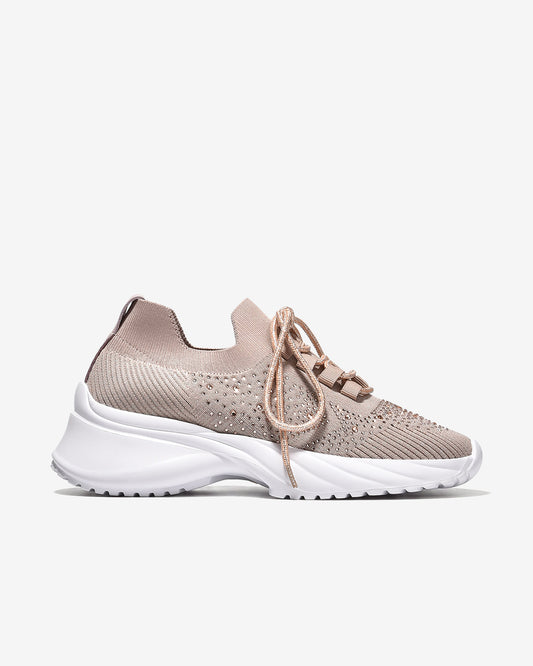 Giày Thể Thao Đính Đá Zuciani Đế Cao 6cm-GSD08Hồng Color1First