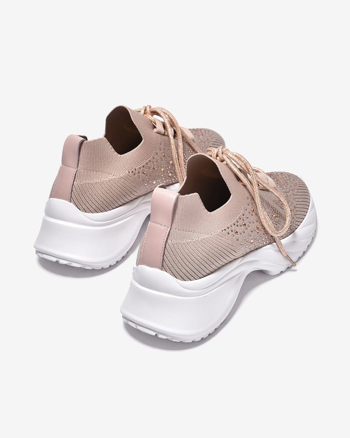 Giày Thể Thao Đính Đá Zuciani Đế Cao 6cm-GSD08-Hồng Color3