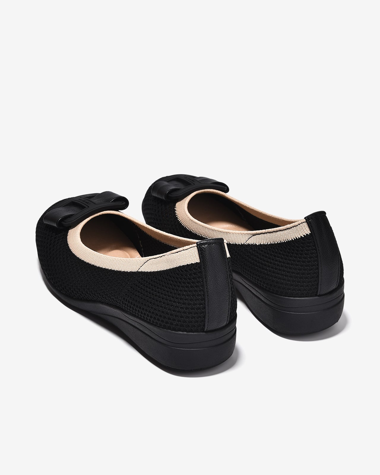 Giày Xuồng Zuciani Vải Dệt Phối Khóa-GHLL9-Đen Color2