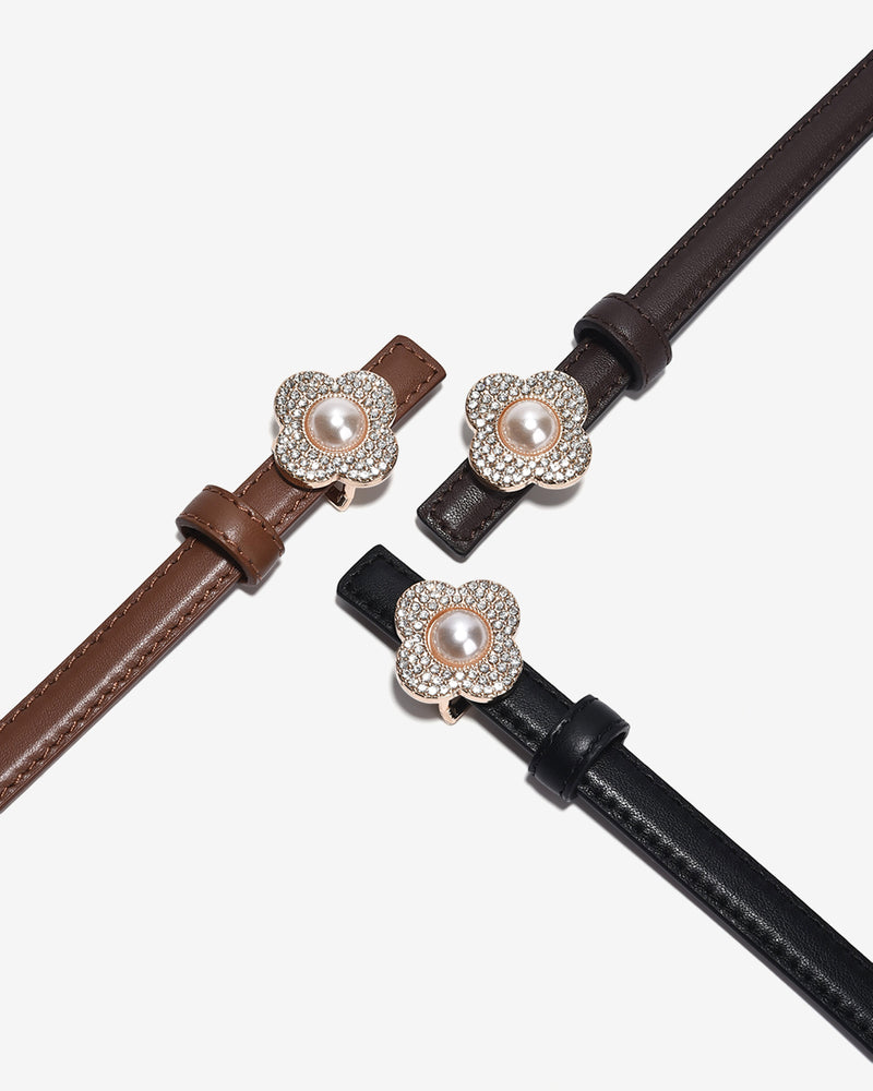 Thắt Lưng Nữ Zucia Khóa Bấm Đính Ngọc-TD14-Đen Color3