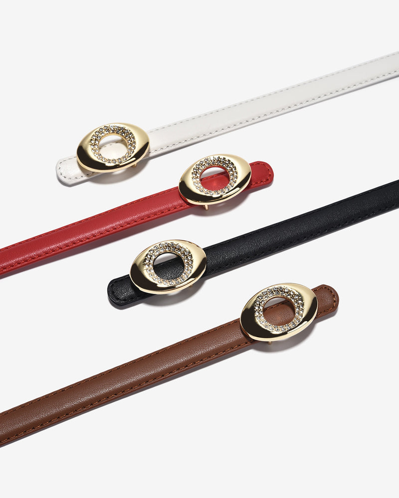 Thắt Lưng Nữ Zucia Khóa Tròn Đính Hạt-TD18-Đen Color4
