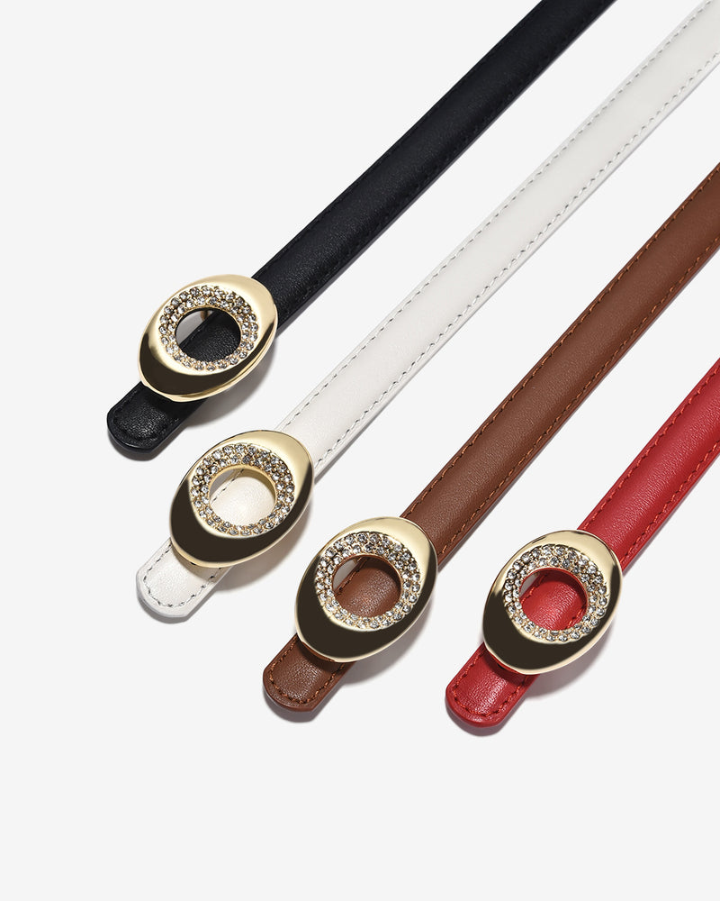 Thắt Lưng Nữ Zucia Khóa Tròn Đính Hạt-TD18-Trắng Color2