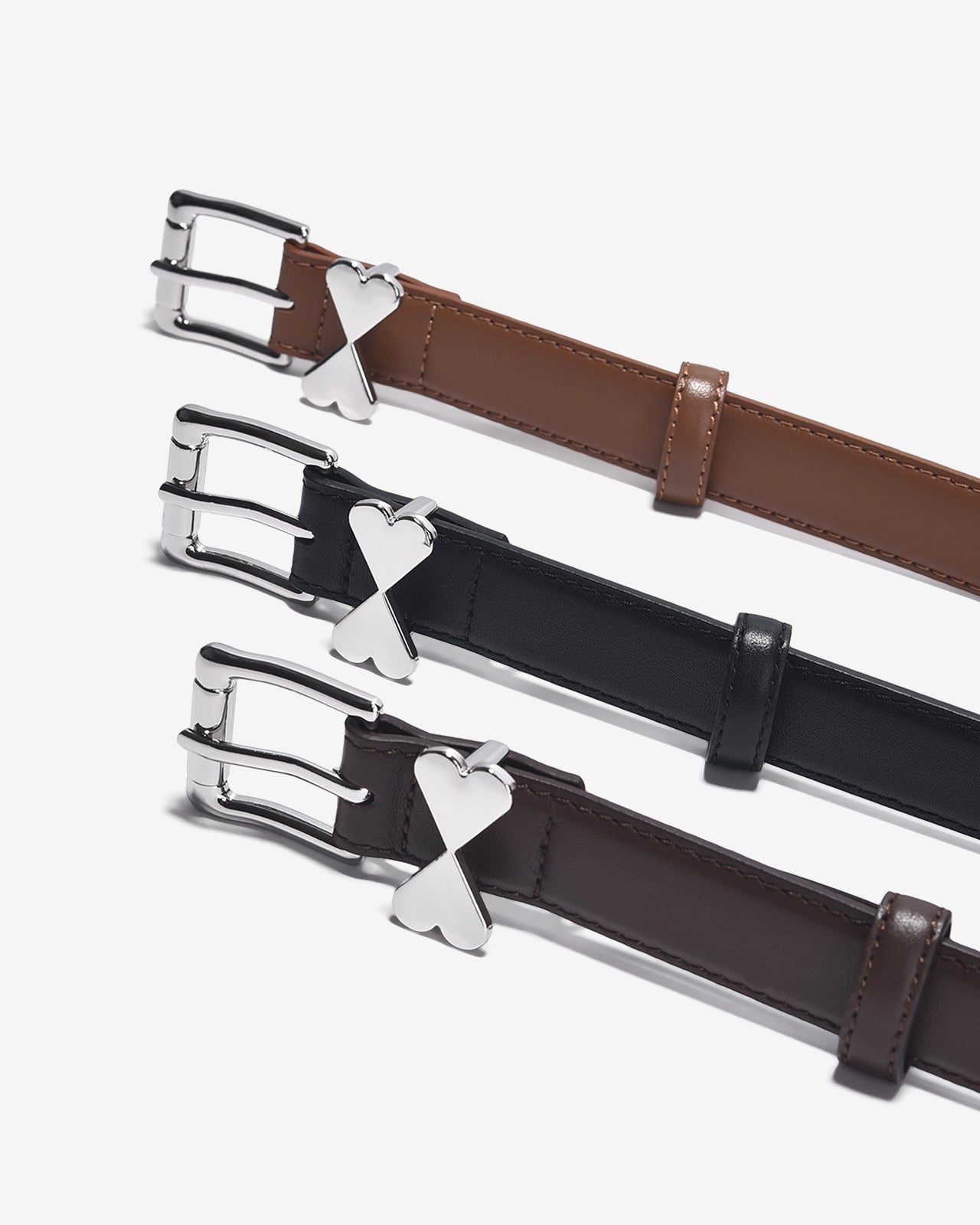 Nịt Da Nữ Zucia Khoá Tim Đôi-TD20-Bò Color3