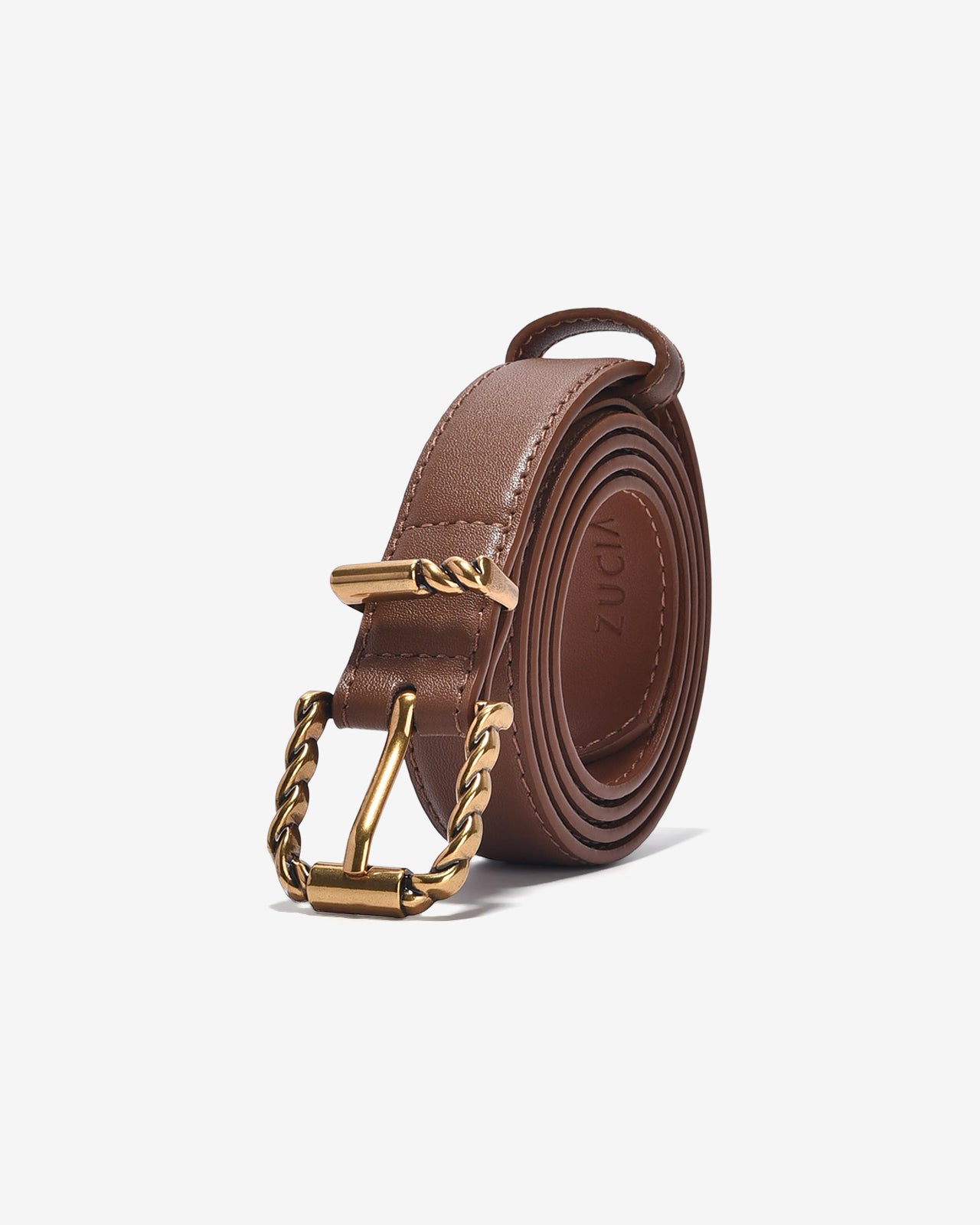 Nịt Da Nữ Zucia Khoá Vuông Xoắn-TD21-Bò Color3First