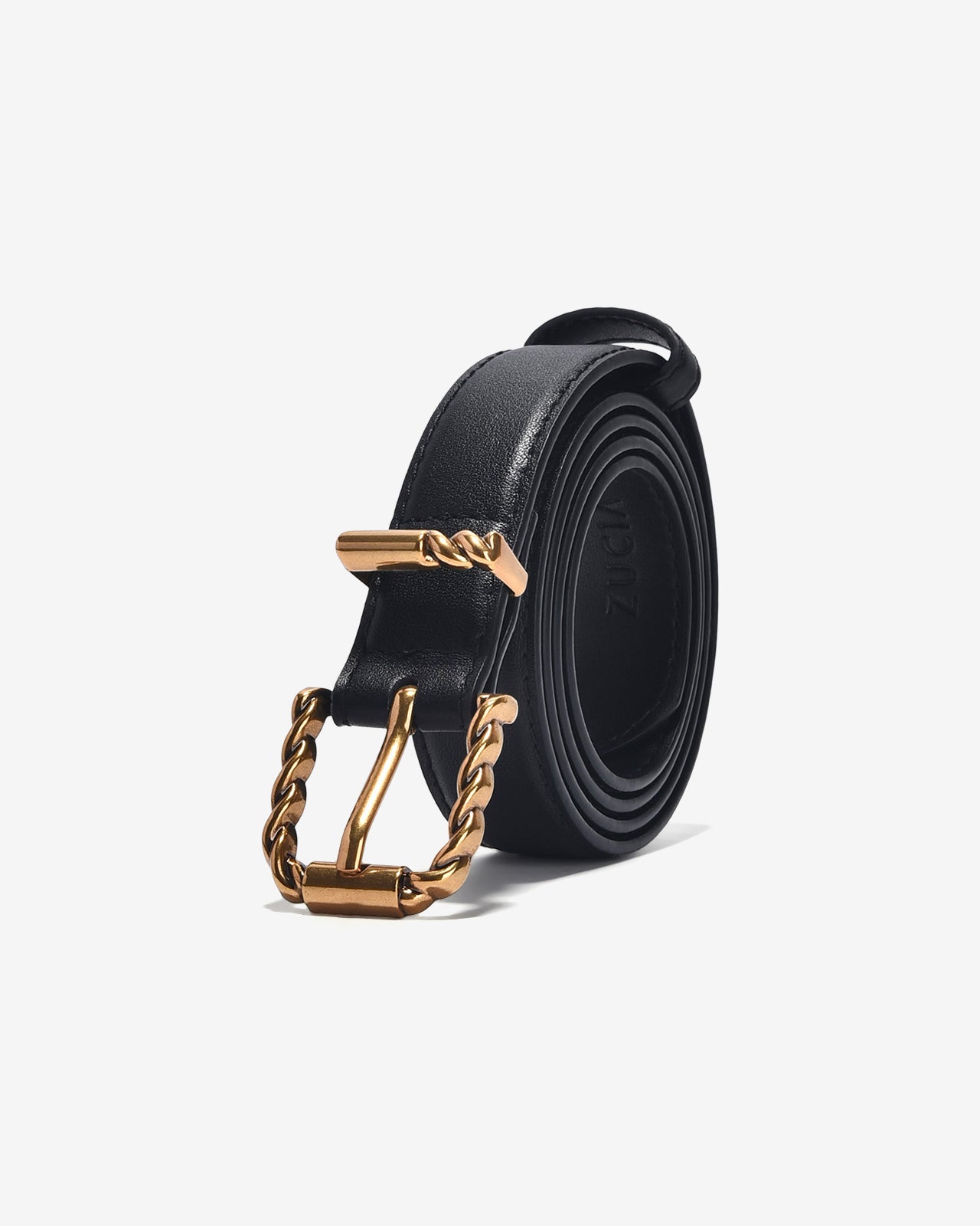 Nịt Da Nữ Zucia Khoá Vuông Xoắn-TD21-Đen Color1First