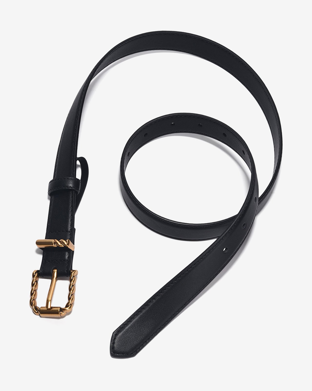 Nịt Da Nữ Zucia Khoá Vuông Xoắn-TD21-Đen Color2