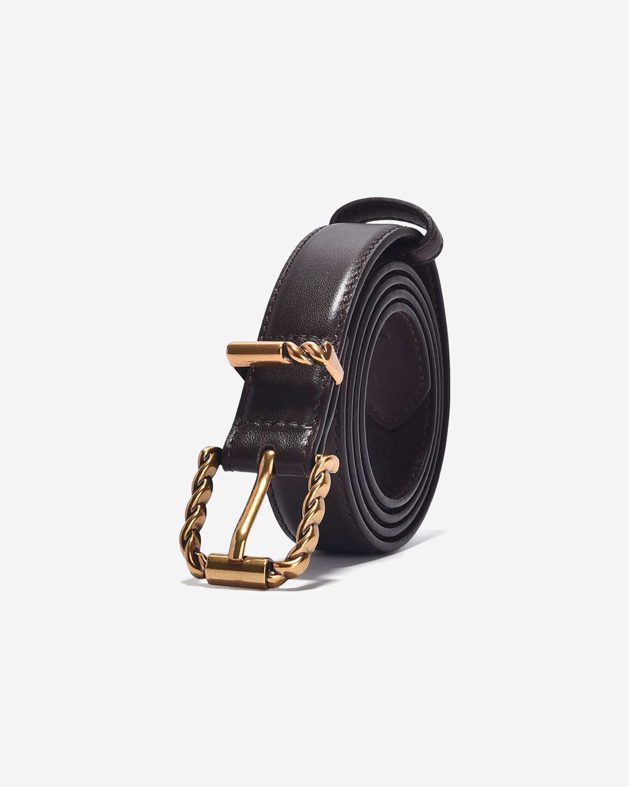 Nịt Da Nữ Zucia Khoá Vuông Xoắn-TD21-Nâu Color2First