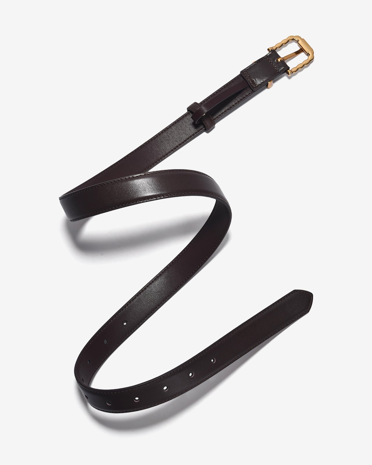 Nịt Da Nữ Zucia Khoá Vuông Xoắn-TD21-Nâu Color1