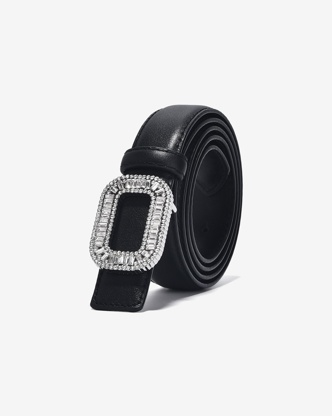 Nịt Da Nữ Zucia Khoá Vuông Đính Đá-TD22-Đen Color1First