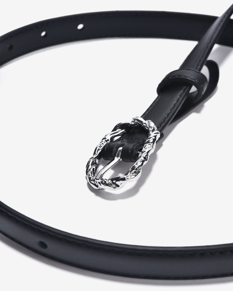 Nịt Da Nữ Zucia Khóa Hình Oval Uốn Lượn-TD24-Đen Color3