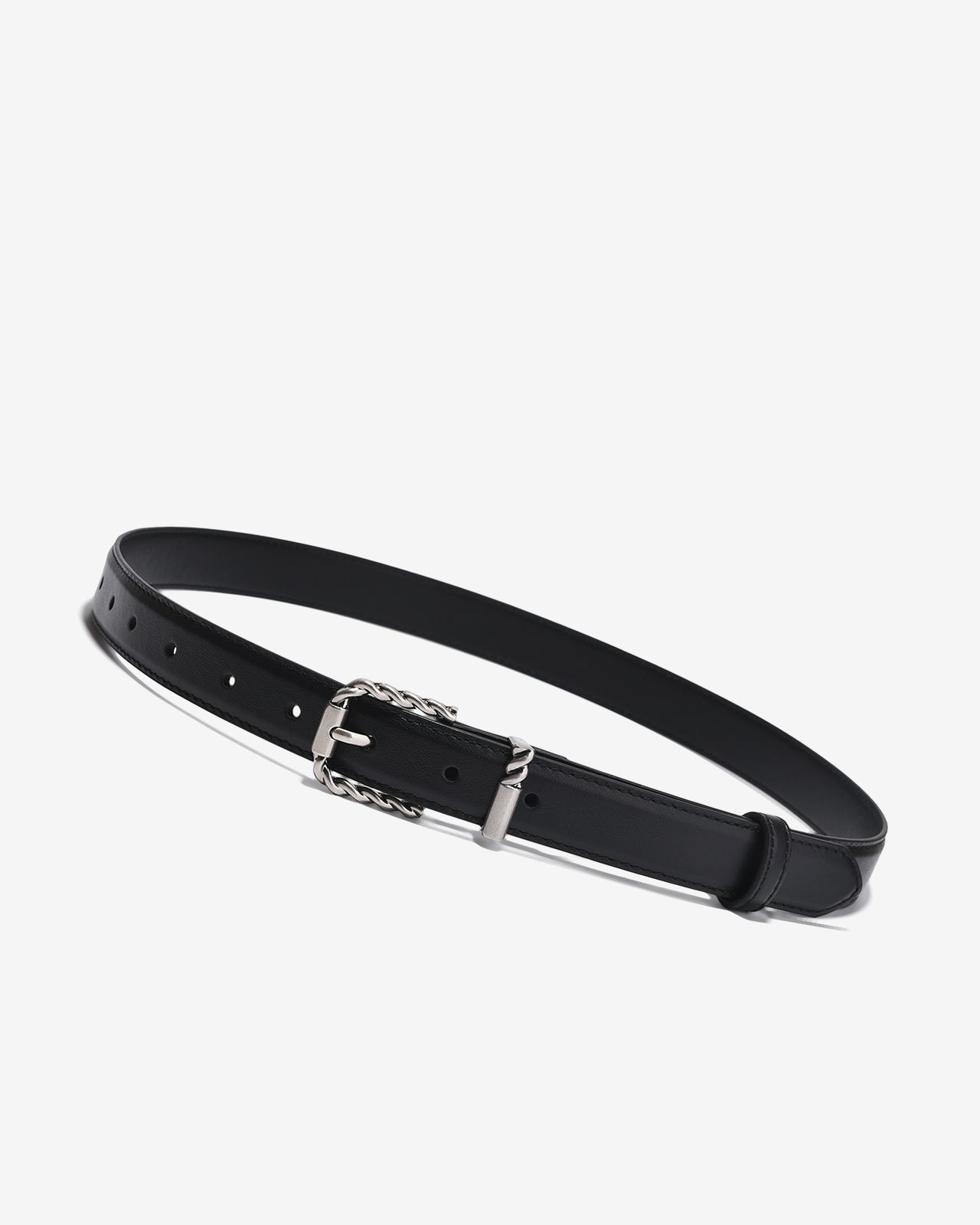 Nịt Da Nữ Zucia Khoá Vuông Kim Loại Hình Xoắn-TD31-Đen Color2