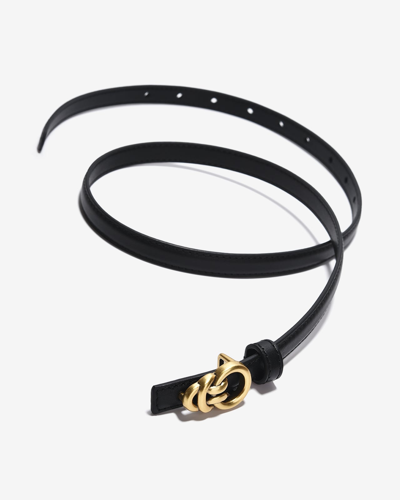 Nịt Da Nữ Zucia Khoá Kim Loại Mạ Vàng Cách Điệu-TD33-Đen Color2