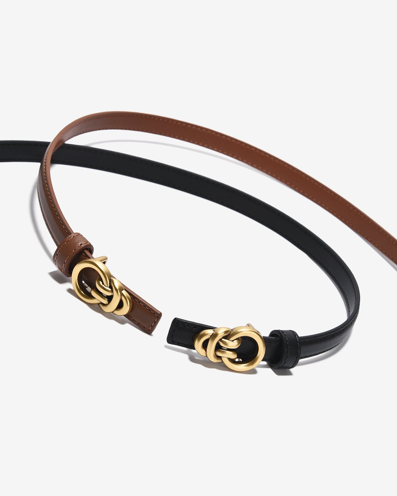 Nịt Da Nữ Zucia Khoá Kim Loại Mạ Vàng Cách Điệu-TD33-Đen Color1