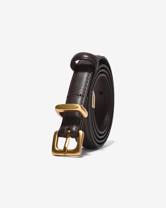 Nịt Da Nữ Zucia Đầu Khoá Kim Vuông Bo Mềm-TD40-Nâu Color1First