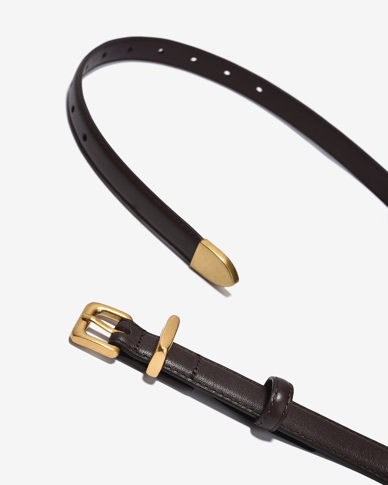 Nịt Da Nữ Zucia Đầu Khoá Kim Vuông Bo Mềm-TD40-Nâu Color3