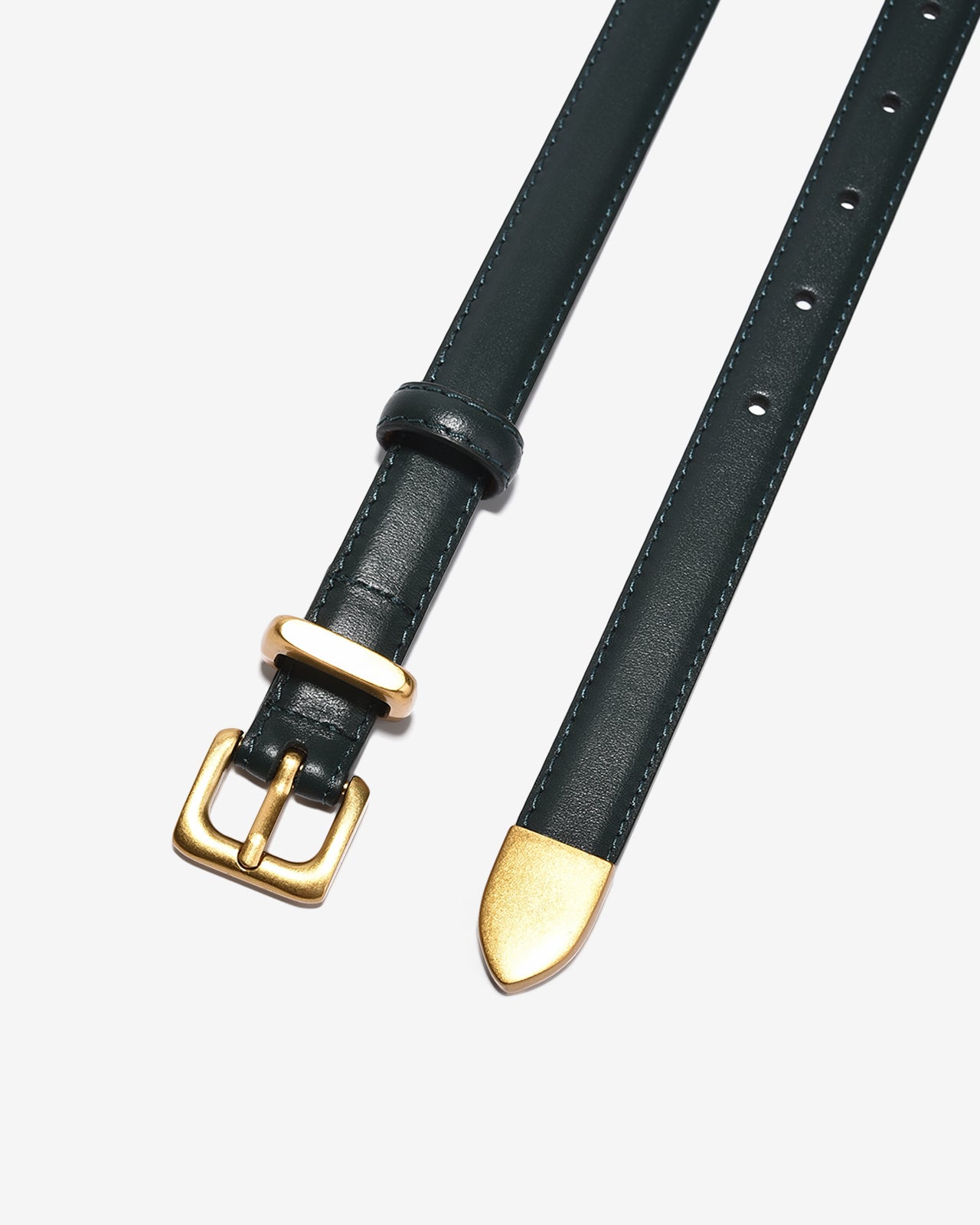 Nịt Da Nữ Zucia Đầu Khoá Kim Vuông Bo Mềm-TD40-Xanh Lá Color1