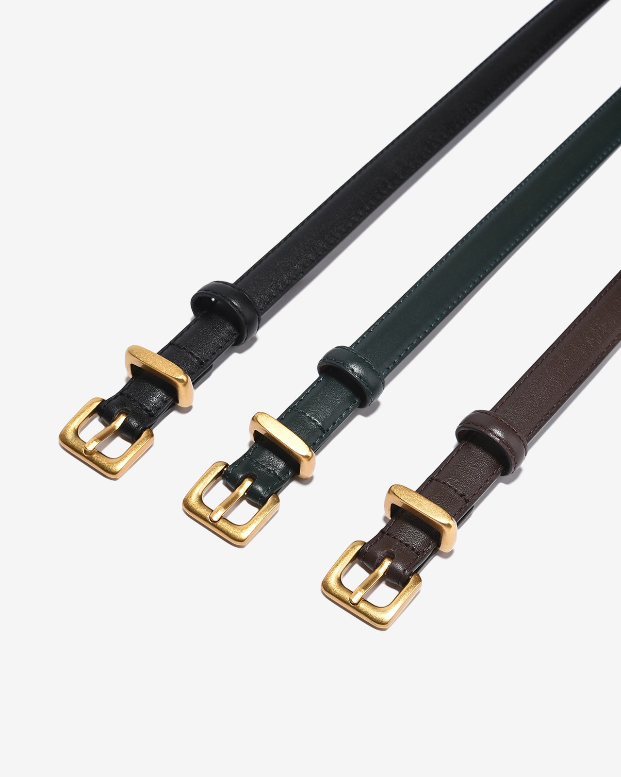 Nịt Da Nữ Zucia Đầu Khoá Kim Vuông Bo Mềm-TD40-Xanh Lá Color2